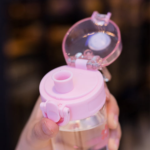 Image of Kawaii Sakura Glass Water Bottle