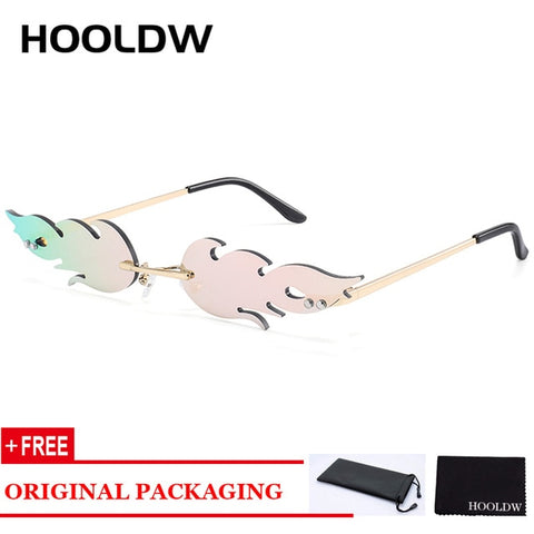 Image of Unique Wave Rimless Sunglasses