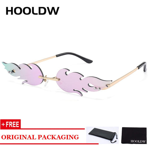 Image of Unique Wave Rimless Sunglasses