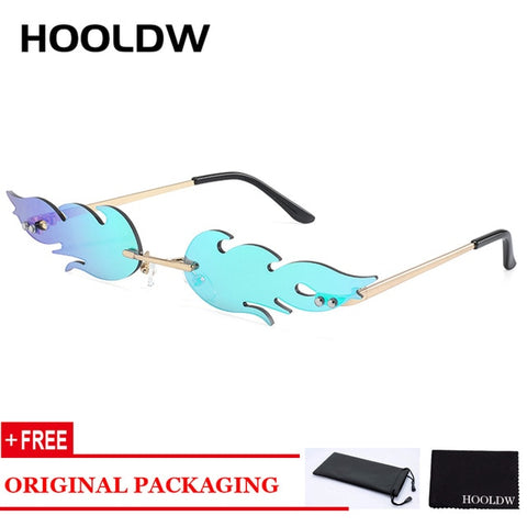 Image of Unique Wave Rimless Sunglasses