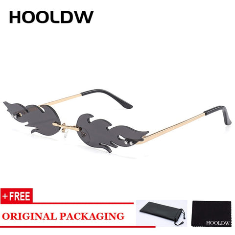 Image of Unique Wave Rimless Sunglasses